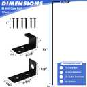 36 Inch Cane Bolt Gate Drop Rod, Square Heavy Duty Gate Latch, Cane Bolts for Wood Vinyl Metal Fences Gates-(Black Finish,1 Pack)