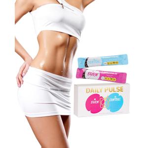 DAILY PULSE 2 in 1 Instant Coffee Meal Replacement  100% Arabica with Garcinia Cambogia & Green Tea, Sugar Free Low Calorie Energy Drink, 14 Single Serve Sticks with straws (15 Second Prep) (EXP 05/22/27)