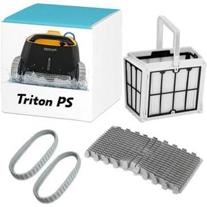 3-in-1 Replacement Kit with Roller Brush, Wheel Belts & Filter Basket Compatible with Dolphin Triton PS Robotic Cleaners