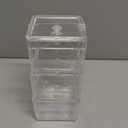 Hair Accessories Organizer for Girls, 3 Stackable Storage Containers with Lids, Acrylic Clear Vanity Bathroom Containers, Hair Tie Holder, Minor Damage