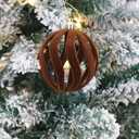 36pcs Velvet Ornaments for Christmas Trees, Flocked Christmas Balls Sets Assortment for Xmas Tree Holiday Decor (Brown)