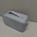 EACHY Travel Makeup Bag, Large Capacity Cosmetic Bag for Women, Waterproof PU Leather, Flat Open Portable Toiletry Bag for Skincare, Brushes & Travel Essentials