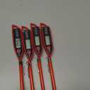 Copkim 6 Set Waterproof Food Thermometer for Water, Liquid, Candle and Cooking Digital Meat Thermometer with Long Probe Instant Read for Kitchen BBQ Grill Candy (Red)