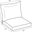 Arden Performance Outdoor Cushion Set, 21 x 21, Patio Cushion, Rain-Proof, Fade Resistant, Denim Alair