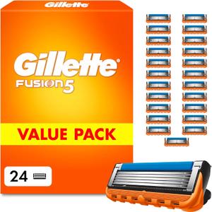 Gillette Fusion5 Razor Refills for Men, 24 Pack, Razor Blades Men with Lubrastrip for a Close Shave, Compatible with Fusion5 Razors