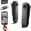 Heart Link Body Camera with Audio and Video Recording - 1080P HD Wearable Mini Camera, 64GB Night Vision Portable Body Cam for Police, Guard - Personal Protection & Sports Recording