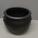 Evergreen Garden Cauldron Witch Pot Candy Holder Bowl Bucket for Trick-or-Treat, Flower Plant Pot, Indoor/Outdoor Halloween Witches Decoration for Party Home Office Desk (Witch Cauldron), 12 Inch