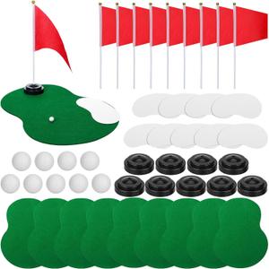 9 Set Golf Centerpieces Table Decorations Golf Party Supplies Including Ball Sand Trap Red Flag Plastic Flag Stand for Sport Themed Birthday Party Decor