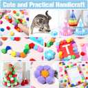 400 Pcs Multicolor Pom Poms for Crafts 1.5 Inch Fuzzy Craft Pompoms Balls for Family Classroom DIY Creative Christmas Decorations