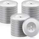 1.5 Inch Perforated Insulation Pins Self Locking Washers Flat Washer Round Galvanized Steel Plaster Washers for Wall and Ceiling (500 Pieces)