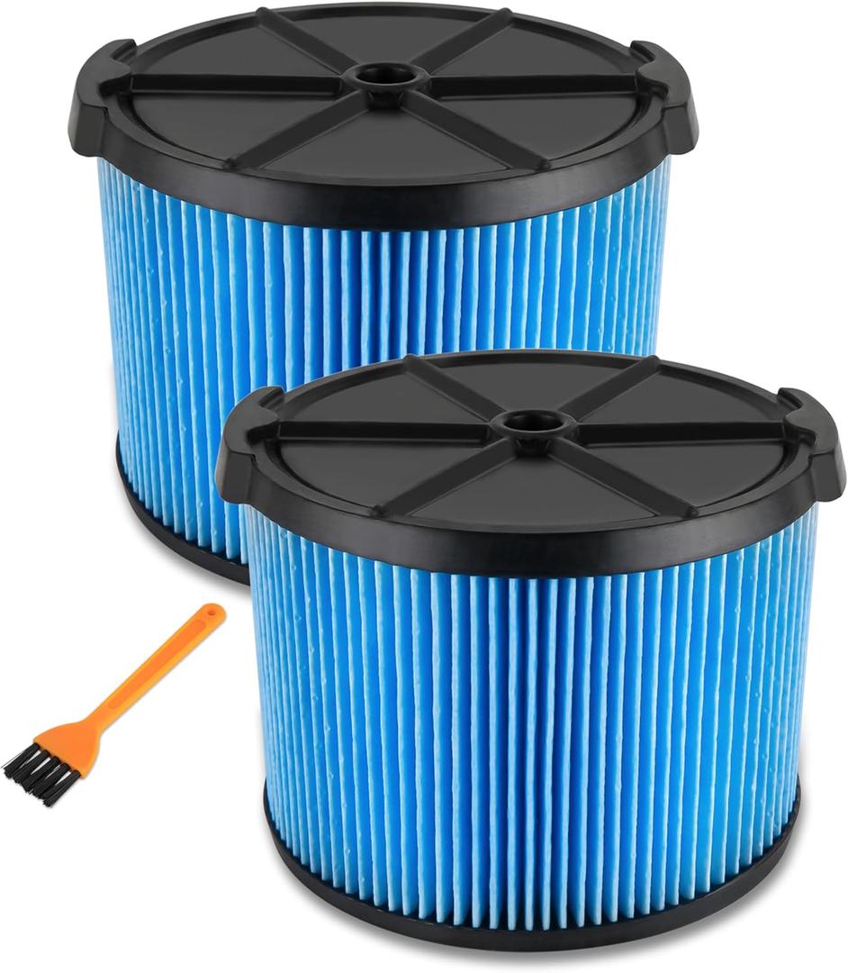 2 Pack Vf3500 Replacement Filter for Ridgid 4 Gallon Shop Vac Filter, 3-Layer Fine Portable Filter Compatible with Ridgid Wd3050, Wd4070, Wd4080, Wd4522, 4000rv, 4500rv Vacuums Filter
