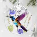 2 x Christmas Ornament, Stained Glass Ornament, Christmas Ornaments for Tree, Hummingbird Hanging Ornaments for Home Decor & Xmas Decorations Holiday Decor, Gift Ideas, Perfect Holiday & Xmas Gifts