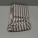 jinchan Striped Linen Kitchen Curtains 36 Inches Tier Curtains Farmhouse Modern Cafe Style Small Window Treatments Airy Light Filtering Rod Pocket for Living Room Bathroom 2 Panels Charcoal Grey