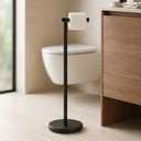 KES Toilet Paper Holder Stand with Weighted Base, 26" H (Taller Version) Free Standing Toilet Paper Roll Holder for Bathroom, Rustproof