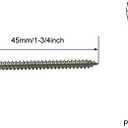 M4 x 45mm(1-3/4") Phillips Pan Head Sheet Metal Screws Wood Screws, Stainless Steel 18-8 (304), Self-Tapping, 100 PCS (M4 x 45mm)