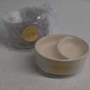 bloomoon 2 Compartment Oval Disposable Food Containers with Lids 50 Pack,Divided Oval Bowls Disposable Chip and Dip Bowl Containers for Chips and Salsa, Snacks and Fruit