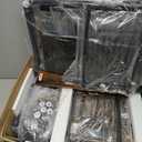 Furologee Nightstand Set of 2, Rustic Brown, with Charging Station and USB Ports, Side Tables with 2 Fabric Drawers, Bedside Tables with Storage Shelf & Hooks, for Living Room/Bedroom (2 pc(11"D x 14.96"W x 23.6"H))