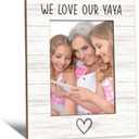 Yaya Gifts Picture Frame 5x7, YayaGrandma Photo Frame, Christmas Mothers Day Birthday Gift for YayaGrandma from Grandkids, We Love Our Yaya Wooden Picture Photo Frames for Desk Home Room Decor