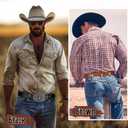 SANSTHS 2 Pack Cowboy Western Belt Strap with a Buckle, Men Women Embossed Cowboy Cowgirl Belt Strap for Jeans Gifts