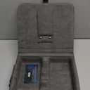 KDD Tablet Pillow Stand with Storage, Foldable iPad Holder for Bed, Lap and Desk, Angle Adjustable Soft Pad Dock with Stylus Mount Compatible with Ipad Pro 12.9, 10.5, 11, Air, Mini, Phones, Books (Light Grey)