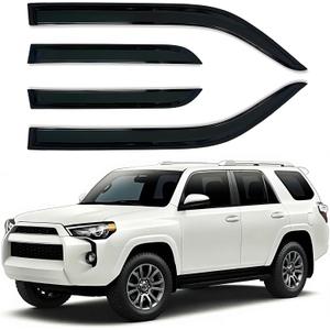 Rain Guards Window Visors 4 Piece Set for Toyota 4Runner 2010-2024 Window Deflectors, Wind Deflector Sun Guard, Out-Channel Vent Shades (for 4Runner 2010-2024 4-Piece)