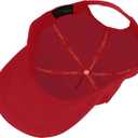 Temple Tape Iconic Fleece Lined Trucker Hats  Winter Hat - Designed for Men & Women  Mesh Back - Adjustable Snapback (Red)