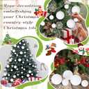 12 Pcs White Christmas Ball Ornaments Boho Decoration Farmhouse Jute Rope Hanging Balls Burlap Burlap Neutral Rustic Ornaments for Xmas Tree Wreath Garland Holiday Fireplace Decoration