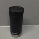 Huron Vacuum-Insulated Stainless Steel Travel Mug, 16oz Licorice - Leak-Proof Lid for Hot/Cold Beverages, Fits Most Cup Holdersand Brewers