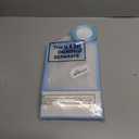 Aliceset 12 Pcs Clear Plastic Gift Bags with Die Cut Handles Reusable Gift Wrapping Bag with Ribbon for Christmas Wedding Valentine Bridal Shower Baby Shower, 12 x 10 x 5''(Blue)