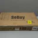 SoBuy Narrow Nightstand, Thin Bedside Table Slim End Table, Small Bedroom Furniture Storage Cabinet with Sliding Drawer and Open Compartment, Black FBT111-SCH