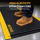 ARCTICSEA Anti Fatigue Mats Industrial 3 x 5 FT 15/16 Inch Extra Thick Standing Mat for Warehouse Workstation and Garage Black and Yellow