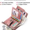 FALAN MULE Small Wallet for Women Leather Bifold Compact Small Womens Wallet with RFID Blocking
