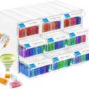 ARTDOT Storage Containers for Diamond Painting, 9 Pack Stackable Craft Storage Organizer 315 Slots Individual Containers for Diamond Art Beads Nail Pill Rhinestones Seed