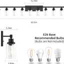 10 Light Bathroom Vanity Lights Over Mirror, 65.4inch Black Vanity Lights Fixtures Matte Black Modern Vanity Lights Black Bathroom Wall Lighting for Mirror Bedroom,Living Room