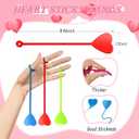 Valentines Sticky Hands Bulk 48PCS Valentines Day Gifts for Kids Classroom Prizes Valentines Party Favors for Kids Stretchy Heart Sticky Hand Toy Valentines Day Goodie Bag Stuffers Kid Party Supplies