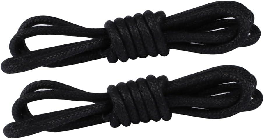 4 x 2 Pairs Waxed Round Shoe Laces for Oxford Dress Shoes Boot Strings Business Chukka Shoelaces 1/8" Thin