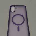 SUPFINE Magnetic for iPhone 16 Plus Case(Compatible with MagSafe)(Military Grade Drop Protection) Slim Translucent Matte Shockproof with Anti-Fingerprint Phone Case,Dark Purple