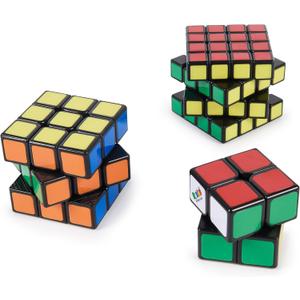 Spin Master Rubik's Cube Trio 3D Puzzle Includes 2x2 Mini Cube, 3x3 Cube and 4x4 Cube