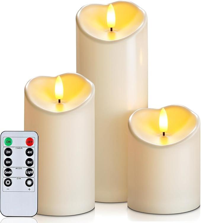 Outdoor 4pcs Flameless Waterproof Candles with Handy Remote Control