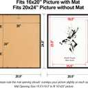 Yaetm 20x24 Black Wood Picture Frame with Mat for 16x20 Set of 2, Solid Wood Frame for Photos, Posters & Art Prints, Horizontal and Vertical Wall Mount (2 pack, Anthracite Black)
