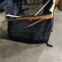 Large Dog Car Cage Black And Orange Leather Material, 24*24*20 in