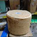 Cozy Camel Plush Round Ottoman / Pet Bed Footstool 16*13