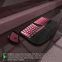 Ergonomic Wireless Keyboard and Mouse Set Wireless Keyboard Silent Mice Set with Wrist Rest for Computer, Laptop, PC, Mac, Windows Black Pink