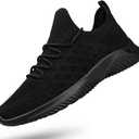 Feethit Mens Slip On Walking Shoes Lightweight Breathable Non Slip Running Shoes Comfortable Fashion Sneakers for Men (10.5, Black)