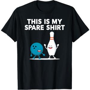 Funny Bowling Tee for Men Women Boys & Girls | Spare Shirt T-Shirt,small