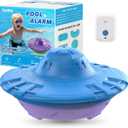 Pool Alarm with Indoor Receiver, 110dB Ultra Loud Floating Alarm for Inground & Above Ground Pools, Adjustable Sensitivity for Backyard Water Safety with Children & Pets, Navy-Violet