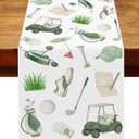 Golf Party Decorations Let's Partee Table Runner Sports Ball Birthday Party Decoration Home Kitchen Dining Room Table Decor