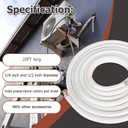 25 FT Air Conditioning Copper Hose Hose Extension, 1/4 and 1/2 Inch Thickened Insulation Cotton with Nuts and Other Accessories Fit for Mini Split Air Conditioner