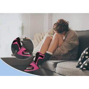 Plantar Fasciitis Night Splint with Massage Ball for Plantar Fasciitis Relief, Comfortable Plantar Fasciitis Brace for Achilles Tendonitis Heal Spur Footdrop Flatarch, Free Size for Men and Women  Pink