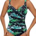 Aqua Regina Plus Size Swimsuit for Women One Piece Bathing Suit Ruched Tummy Control Adjustable Swimwear L 